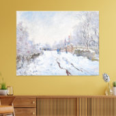 Monet Sneeuwscène bij Argenteuil Canvas Afdruk (Insitu (Woonkamer))