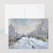 Monet - Sneeuwscène in Argenteuil Briefkaart (Voorkant / Achterkant)