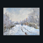 Monet - Sneeuwscène in Argenteuil Briefkaart<br><div class="desc">Monet - Sneeuwscène op het Argentijnse Briefkaart</div>
