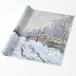 Monet - Sneeuwscène in Argenteuil Cadeaupapier<br><div class="desc">sneeuwscène in Argenteuil,  kunstlandschapsschilderij van Claude Monet</div>