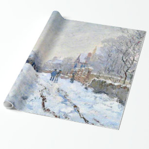 Monet - Sneeuwscène in Argenteuil Cadeaupapier