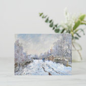 Monet - Sneeuwscène in Argenteuil Kaart (Staand voorkant)