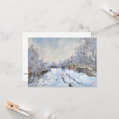 Monet - Sneeuwscène in Argenteuil Kaart (Voorkant / Achterkant in situ)