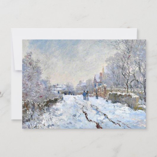 Monet - Sneeuwscène in Argenteuil Kaart (Voorkant)