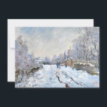 Monet - Sneeuwscène in Argenteuil Kaart<br><div class="desc">sneeuwscène in Argenteuil,  kunstlandschapsschilderij van Claude Monet</div>