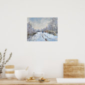 Monet - Sneeuwscène in Argenteuil Poster (Keuken)