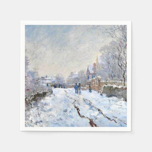 Monet - Sneeuwscène in Argenteuil Servet (Voorkant)