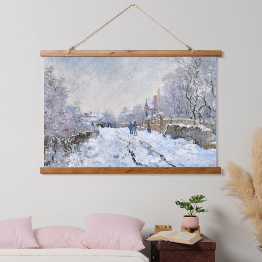 Monet - Snow Scene at Argenteuil Hangend Wandkleed (Slaapkamer)