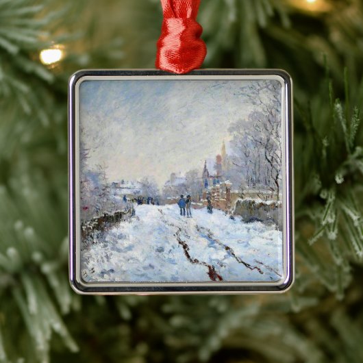 Monet - Snow Scene at Argenteuil Metalen Ornament (Boom)