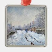Monet - Snow Scene at Argenteuil Metalen Ornament (Voorkant)