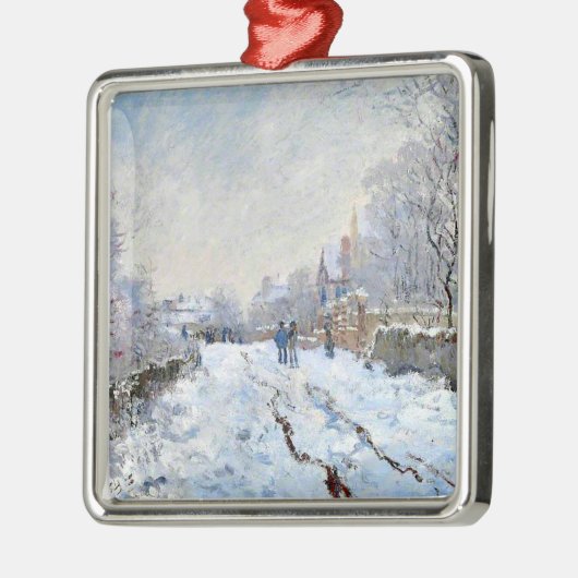 Monet - Snow Scene at Argenteuil Metalen Ornament (Links)