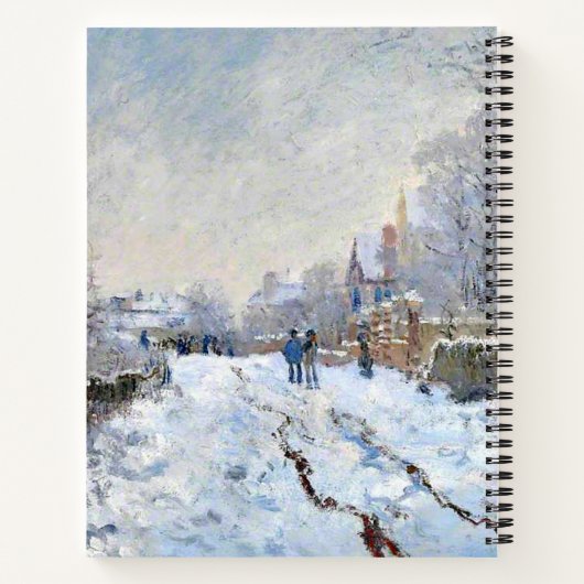 Monet - Snow Scene at Argenteuil Notitieboek (Achterkant)