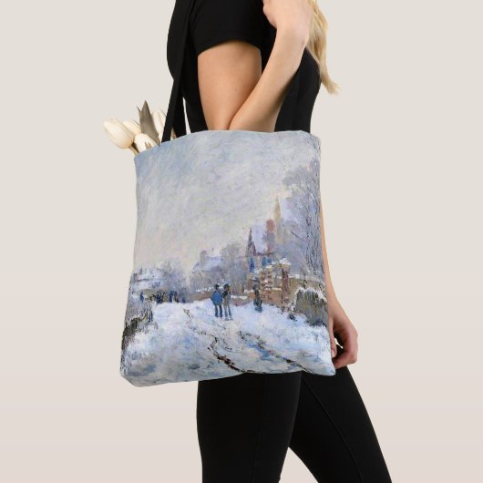 Monet - Snow Scene at Argenteuil Tote Bag (Dichtbij)