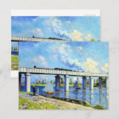 Monet - Spoorbrug in Argenteuil Briefkaart (Voorkant / Achterkant)