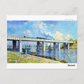 Monet - Spoorbrug in Argenteuil Briefkaart (Achterkant)