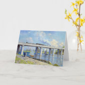 Monet - Spoorbrug in Argenteuil Kaart (Gele Bloem)