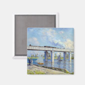 Monet - Spoorbrug in Argenteuil Magneet (Voorkant / Achterkant)