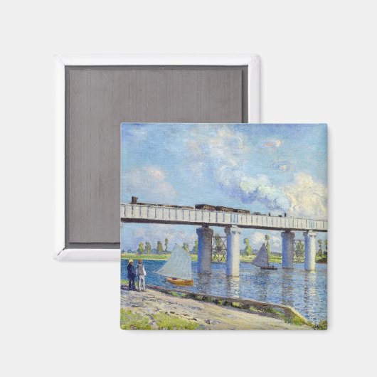 Monet - Spoorbrug in Argenteuil Magneet (Voorkant / Achterkant)