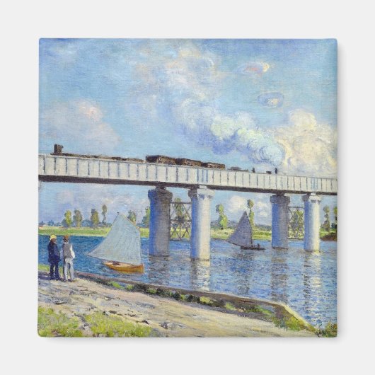 Monet - Spoorbrug in Argenteuil Magneet (Voorkant)
