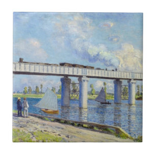 Monet: Spoorbrug in Argenteuil Tegeltje