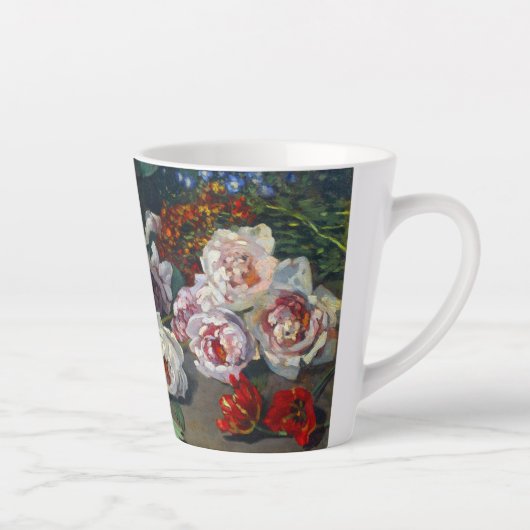 Monet Spring Flowers Latte Mok (Rechts)