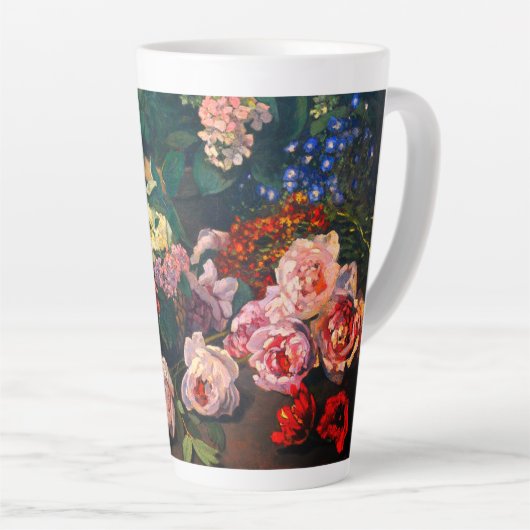 Monet Spring Flowers Latte Mok (Rechterhoek)