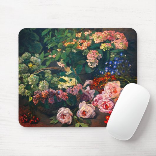 Monet Spring Flowers Muismat (Met muis)
