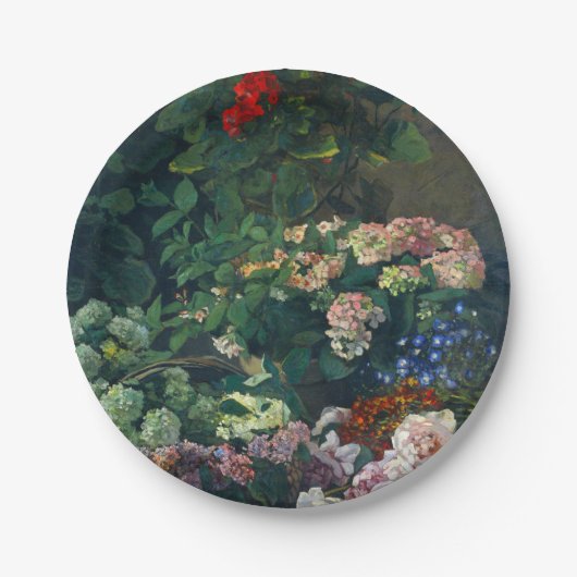 Monet Spring Flowers Papieren Bordje (Voorkant)
