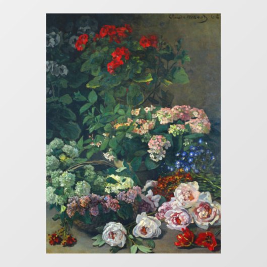 Monet Spring Flowers Raamsticker (Vel)