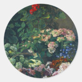 Monet Spring Flowers Ronde Sticker (Voorkant)