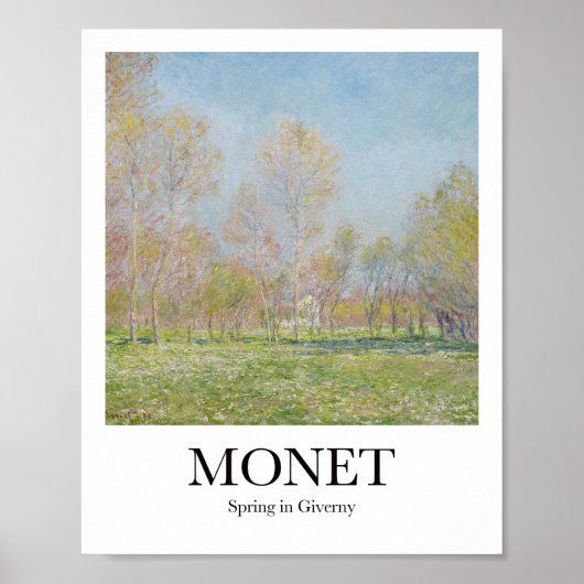 Monet Spring in Giverny Kunstdruk Poster (Voorkant)