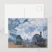 Monet - Station Saint-Lazare, aankomst van de trei Feestdagenkaart (Voorkant / Achterkant)