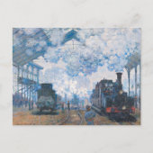 Monet - Station Saint-Lazare, aankomst van de trei Feestdagenkaart (Voorkant)