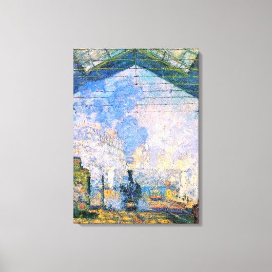 Monet - Station Saint-Lazare, kunst Canvas Afdruk (Voorkant)
