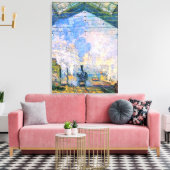 Monet - Station Saint-Lazare, kunst Canvas Afdruk (Insitu (Woonkamer))