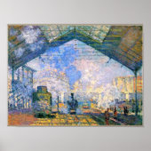 Monet - Station Saint-Lazare, kunst Poster (Voorkant)