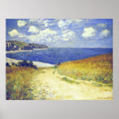 Monet - Steegje bij Pourville, beroemd schilderij Poster (Voorkant)