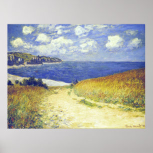 Monet - Steegje bij Pourville, beroemd schilderij Poster