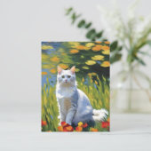 Monet Stijl Kat Briefkaart (Staand voorkant)