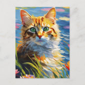Monet Stijl Kat Briefkaart (Voorkant)