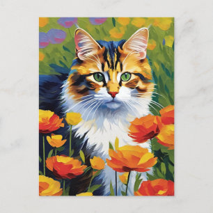 Monet Stijl Kat Briefkaart