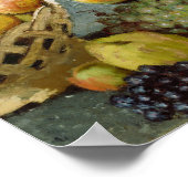 Monet - Stilleven met bloemen en fruit Poster (Hoek)