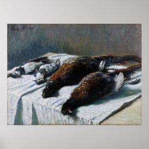 Monet - Stilleven met fazanten en pluvieren Poster