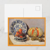 Monet - Stilleven met Melon Feestdagenkaart (Voorkant / Achterkant)