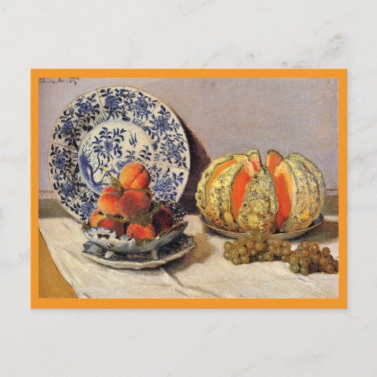 Monet - Stilleven met Melon Feestdagenkaart (Voorkant)