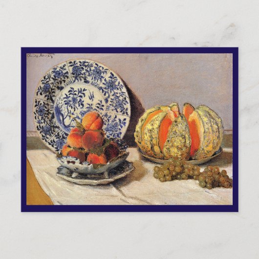 Monet - Stilleven met Melon Feestdagenkaart (Voorkant)