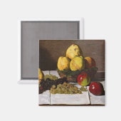 Monet - stilstaand leven met peren en druiven magneet (Voorkant / Achterkant)