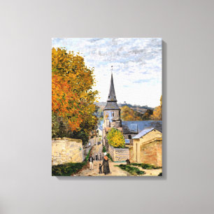 Monet - Straat in Saint-Adresse Canvas Afdruk