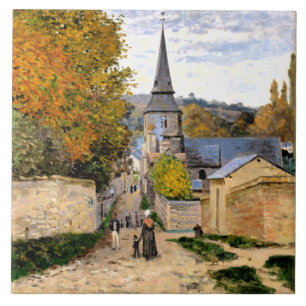 Monet - Straat in Saint-Adresse Tegeltje