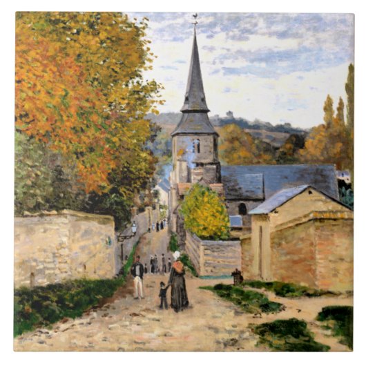 Monet - Straat in Saint-Adresse Tegeltje (Voorkant)